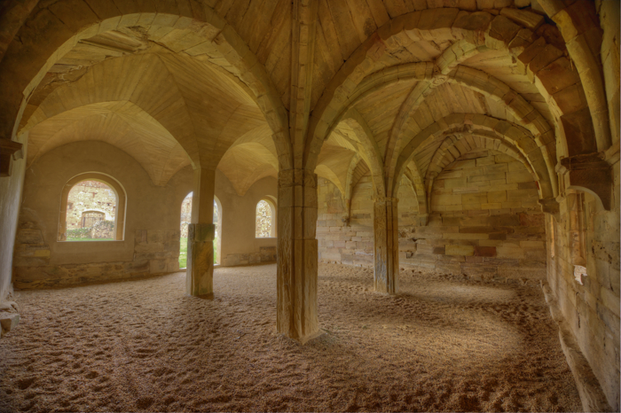 Sala capitular del monasterio de moreruela desde el ángulo noroeste